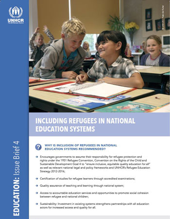Including Refugees in National Education Systems