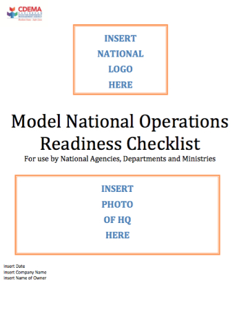 Model National Operations Readiness Checklist
